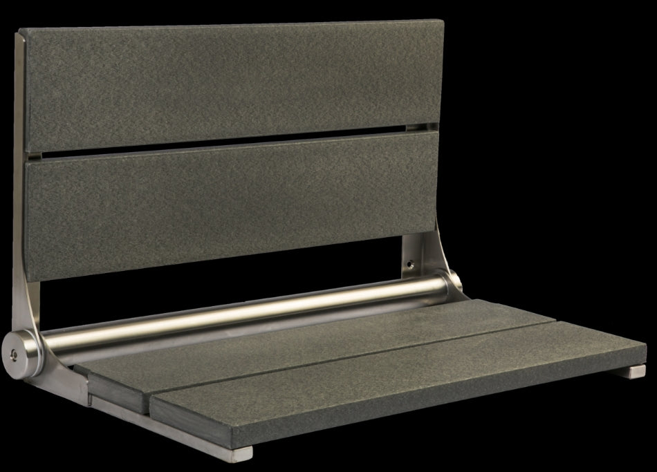 26″ Bilanx Shower Seat in Brushed Finish.