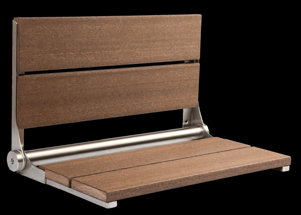 26″ Bilanx Shower Seat in Brushed Finish.