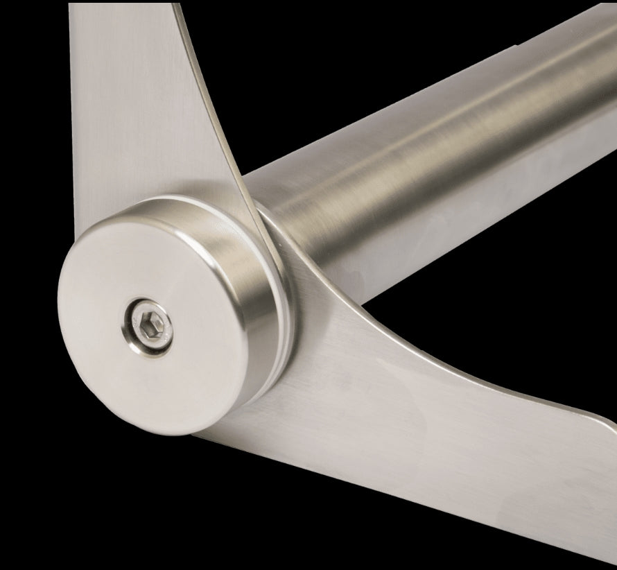 26″ Bilanx Shower Seat in Brushed Finish.