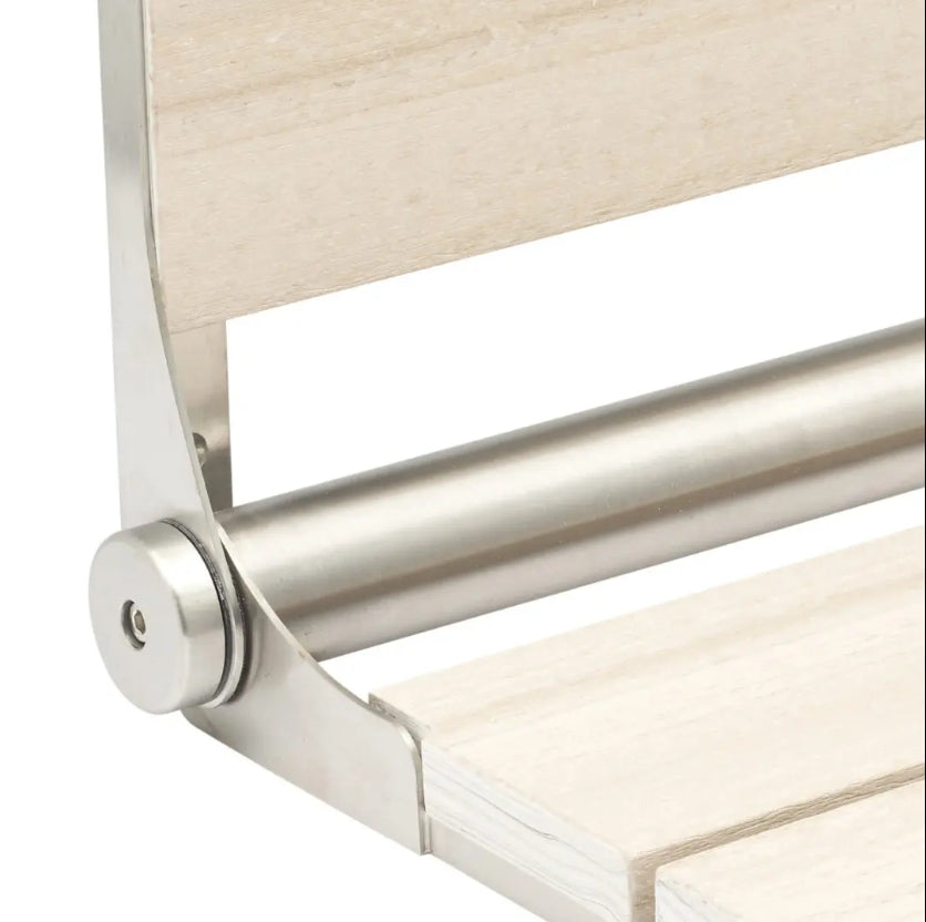 26″ Bilanx Shower Seat in Brushed Finish.