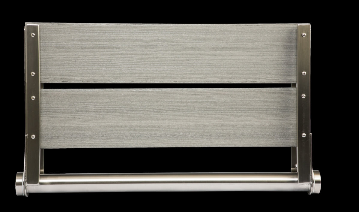 26″ Bilanx Shower Seat in Brushed Finish.