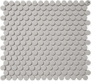 CC Mosaics Gray Matte (12x12 Penny Round Mosaic)