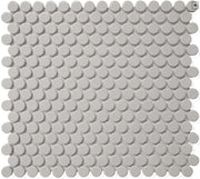 CC Mosaics Gray Bright (12x12 Penny Round Mosaic)