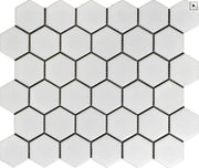 CC Mosaics White Matte (12x12 Hexagon Mosaic (2x2))