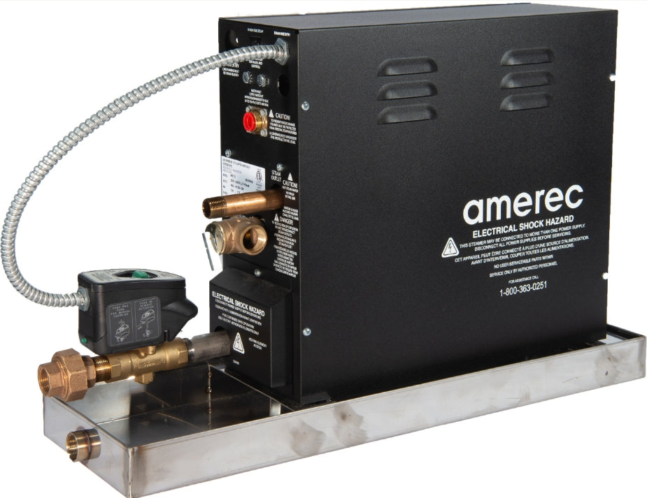 Amerec Stainless Steel Generator ADP Drip Pan with Threaded Drain – For AK Series