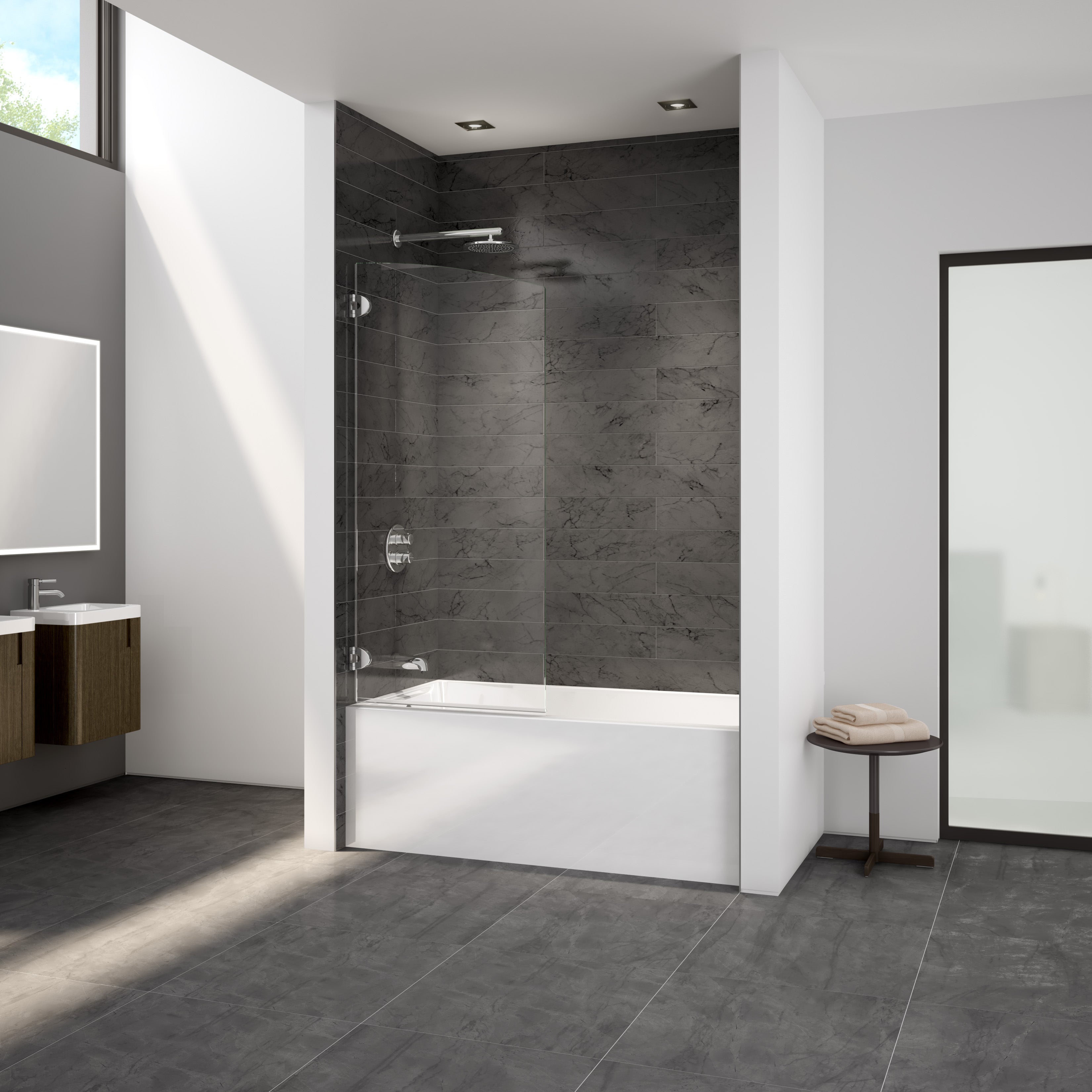 Select Solo Round top pivot tub panel