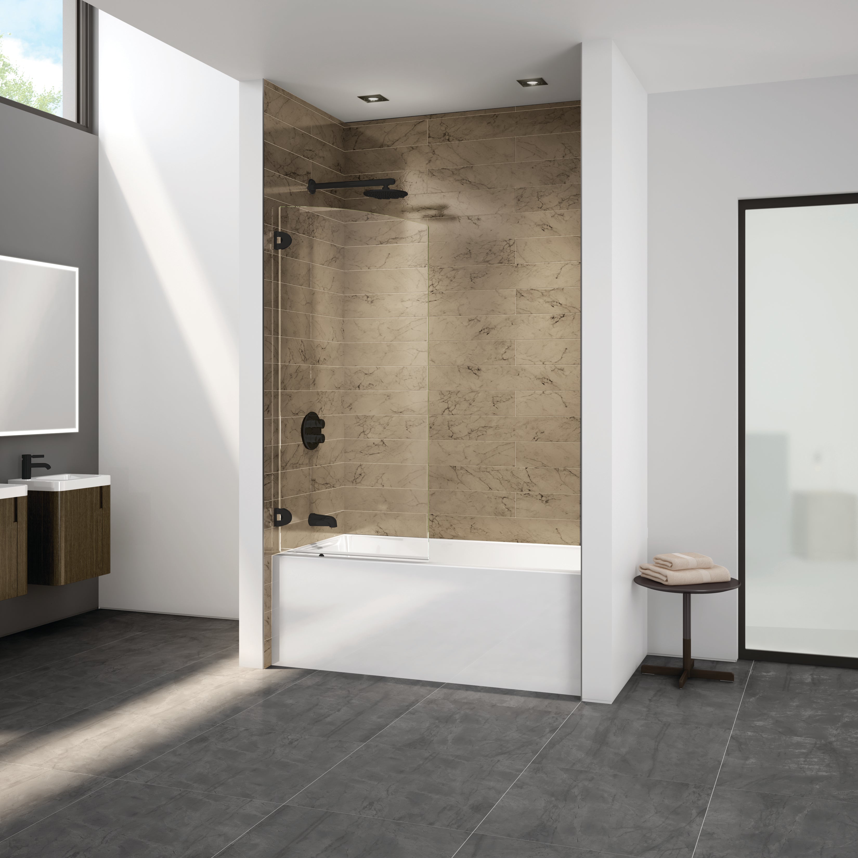 Select Solo Round top pivot tub panel