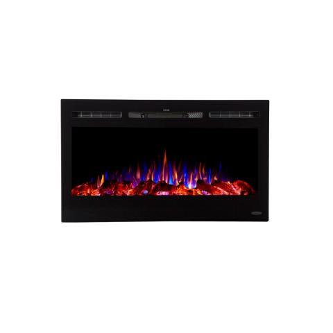 Touchstone Sideline® 36" Recessed Smart Electric Fireplace with Heat – 80014