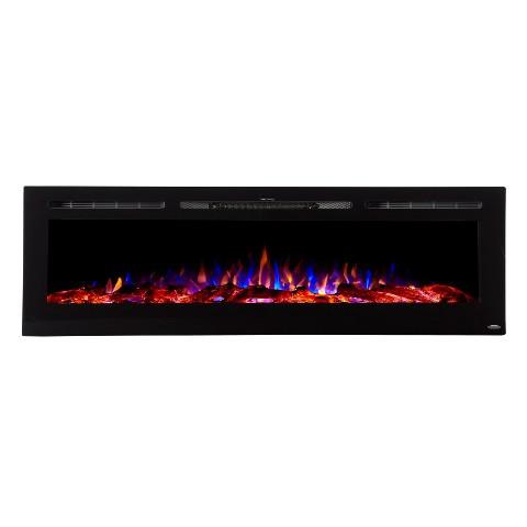 Touchstone Sideline® 72″ Recessed Smart Electric Fireplace with Heat – 80015