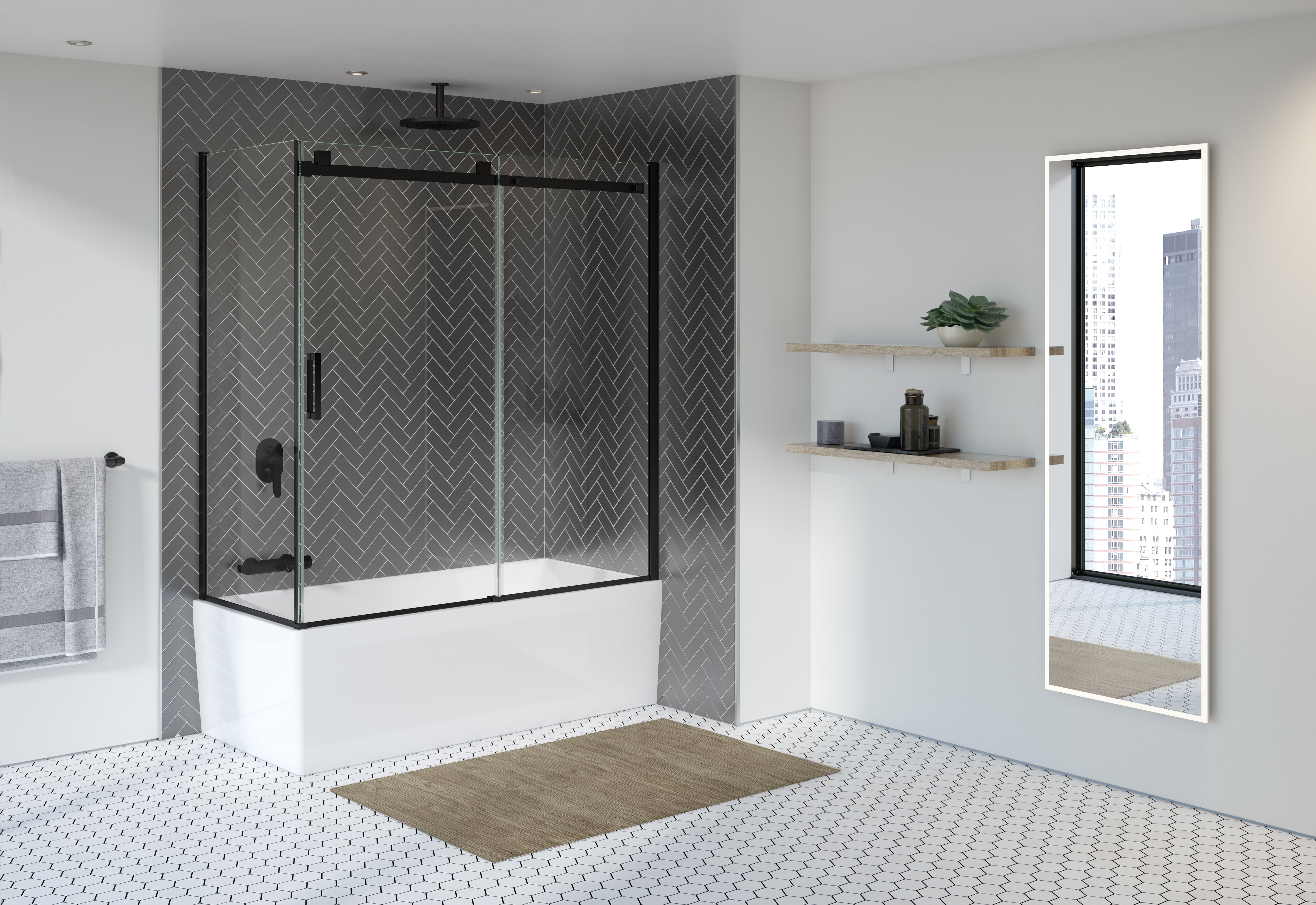 Skyline 2 sided tub enclosure Shower Door