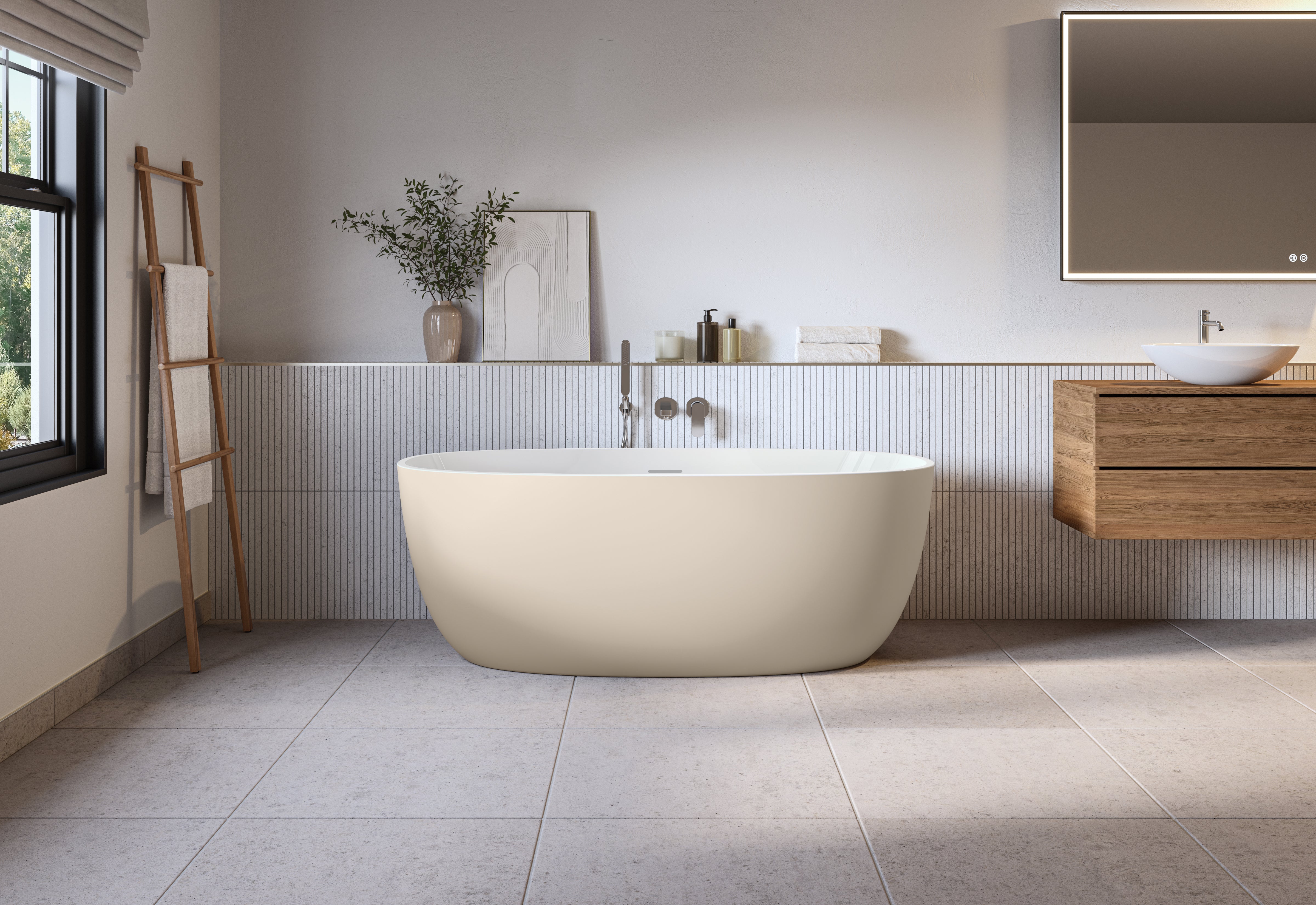 Fleurco Solfege Grande Freestanding Acrylic Tub – Series BSF6332