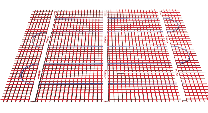 Warmup 3ft Wide Warmup Underfloor Heating Mat, at 9sqft, 126 Watts, 1.05A