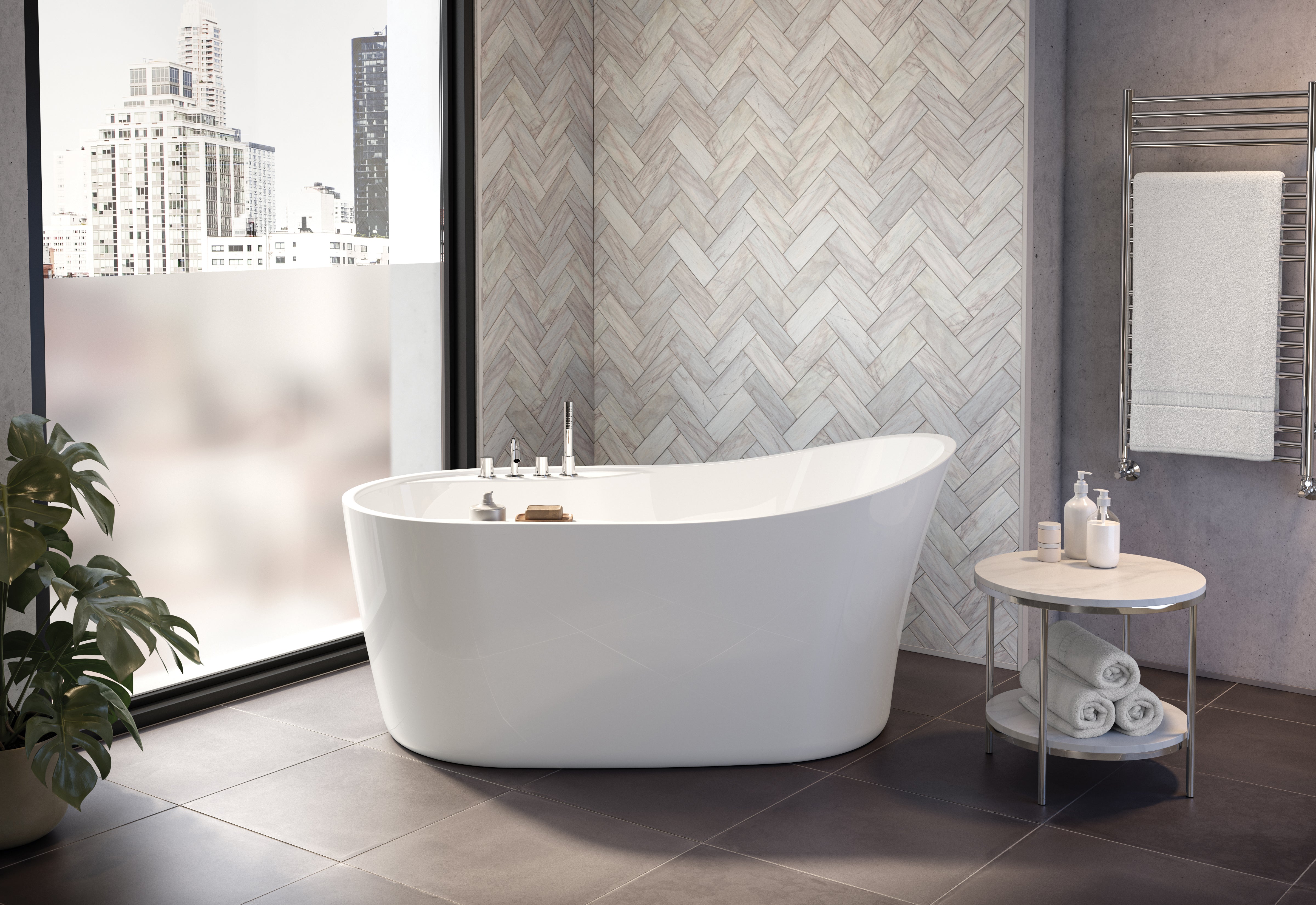 Fleurco Synfonia Freestanding Acrylic Bathtub – BZSY6032