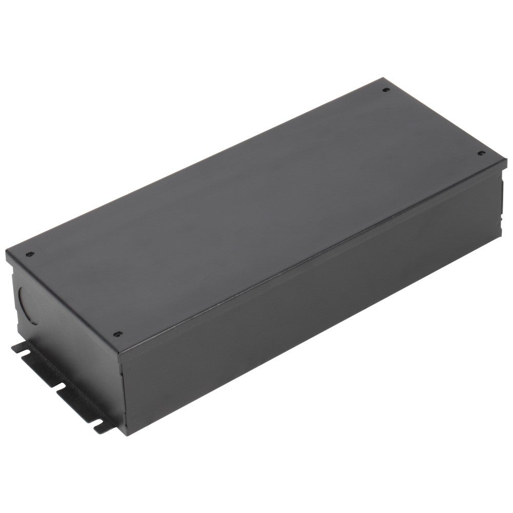 Hardware Resources Metal Junction Box with Knock-Outs, 11 x 4.4 x 2.2 inches, Black
