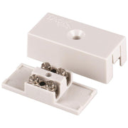 Hardware Resources Task Lighting Wire Junction Box, Plastic Housing, White