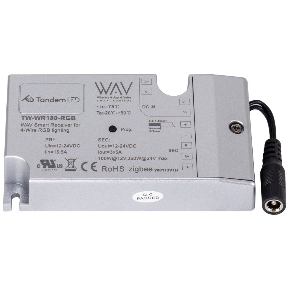 Hardware Resources 180-Watt WAV SMART CONTROL 4-Wire Multi-Color RGB Lighting Smart Receiver, Zigbee Technology