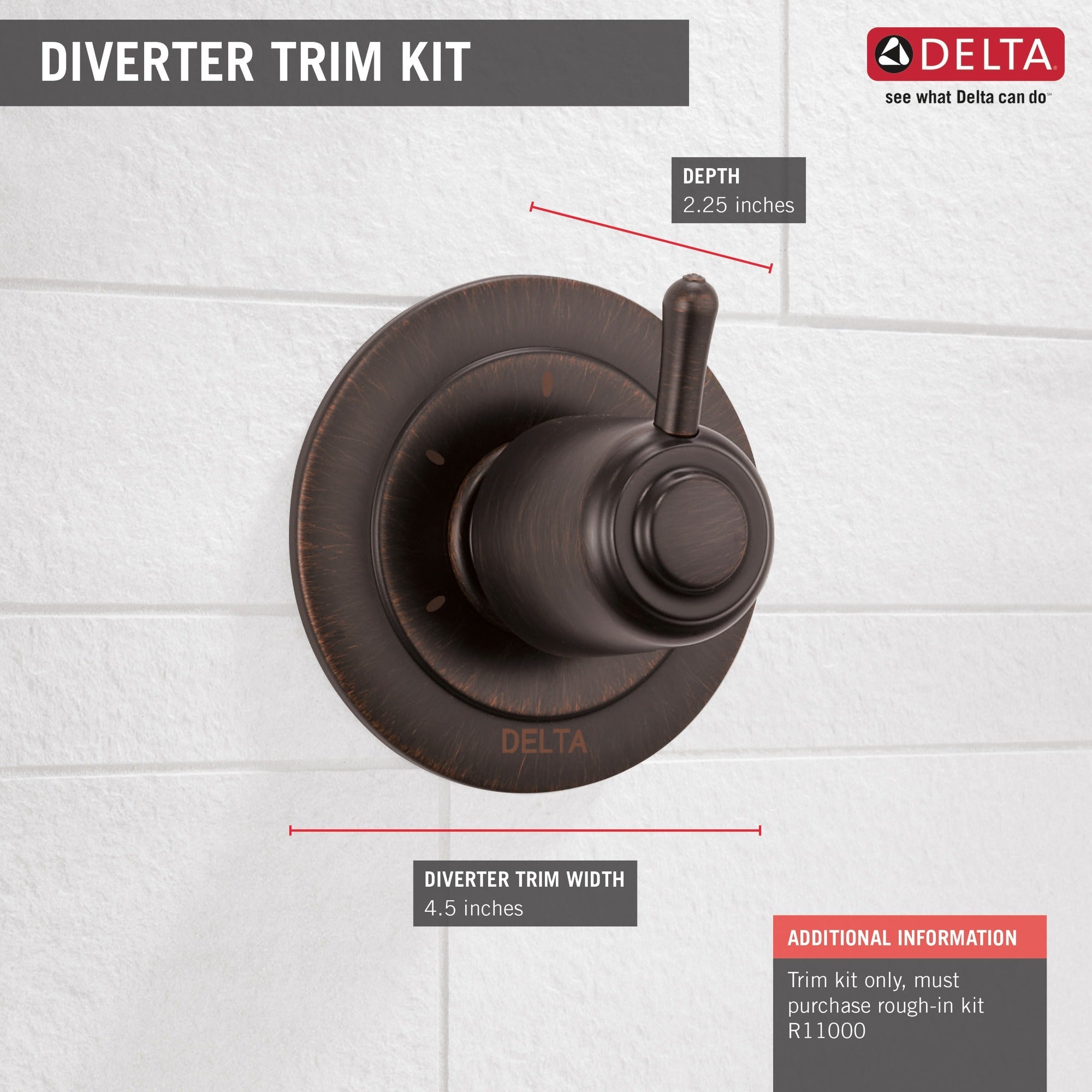 Delta Other 3-Setting 2-Port Diverter Trim