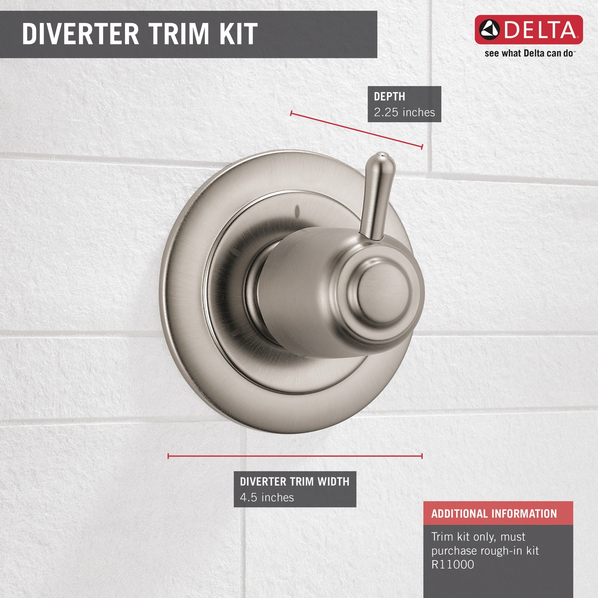 Delta Other 3-Setting 2-Port Diverter Trim