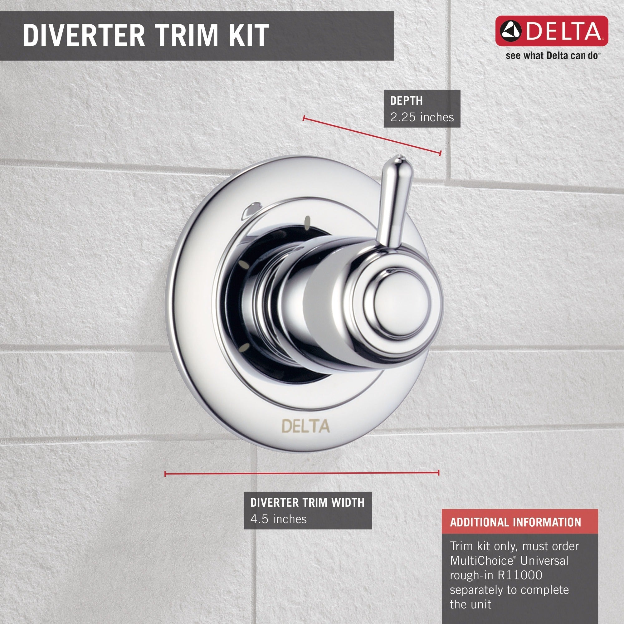 Delta Other 3-Setting 2-Port Diverter Trim