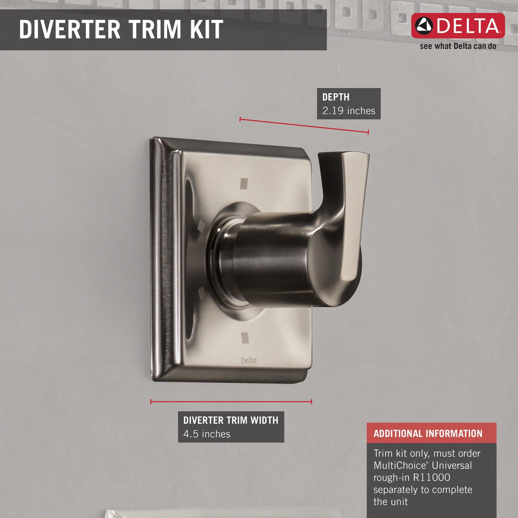 Delta Dryden™ 3-Setting 2-Port Diverter Trim