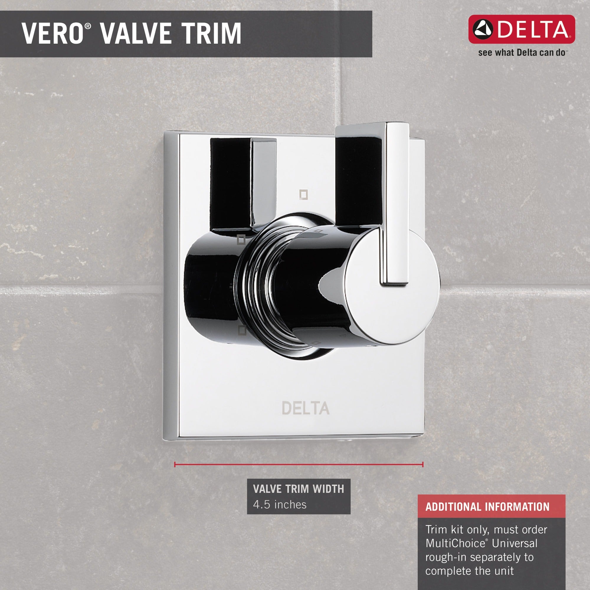 Delta Vero® 3-Setting 2-Port Diverter Trim