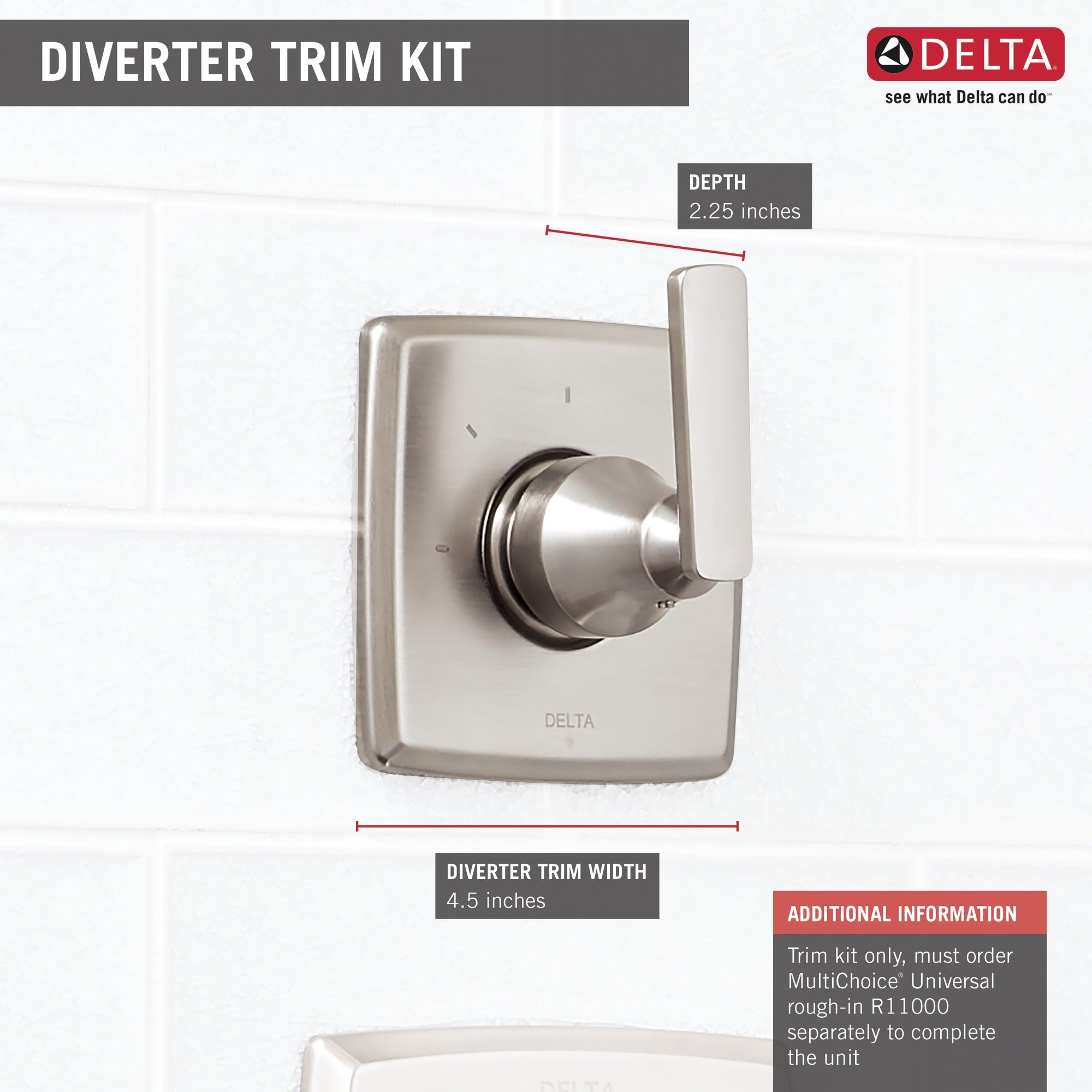Delta Ashlyn® 3-Setting 2-Port Diverter Trim