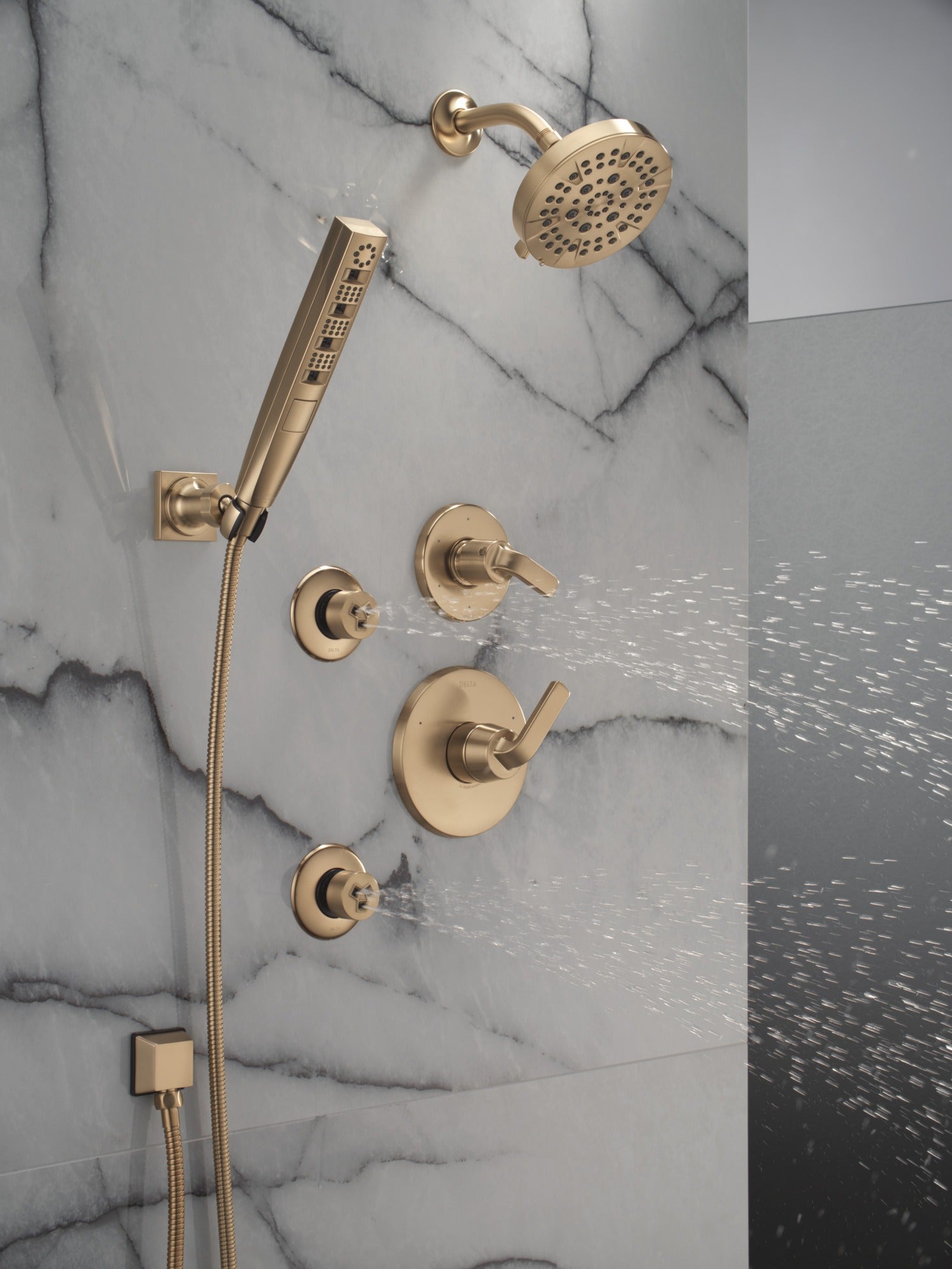 Delta Universal Showering Components H2OKinetic® 4-Setting Wall Mount Hand Shower