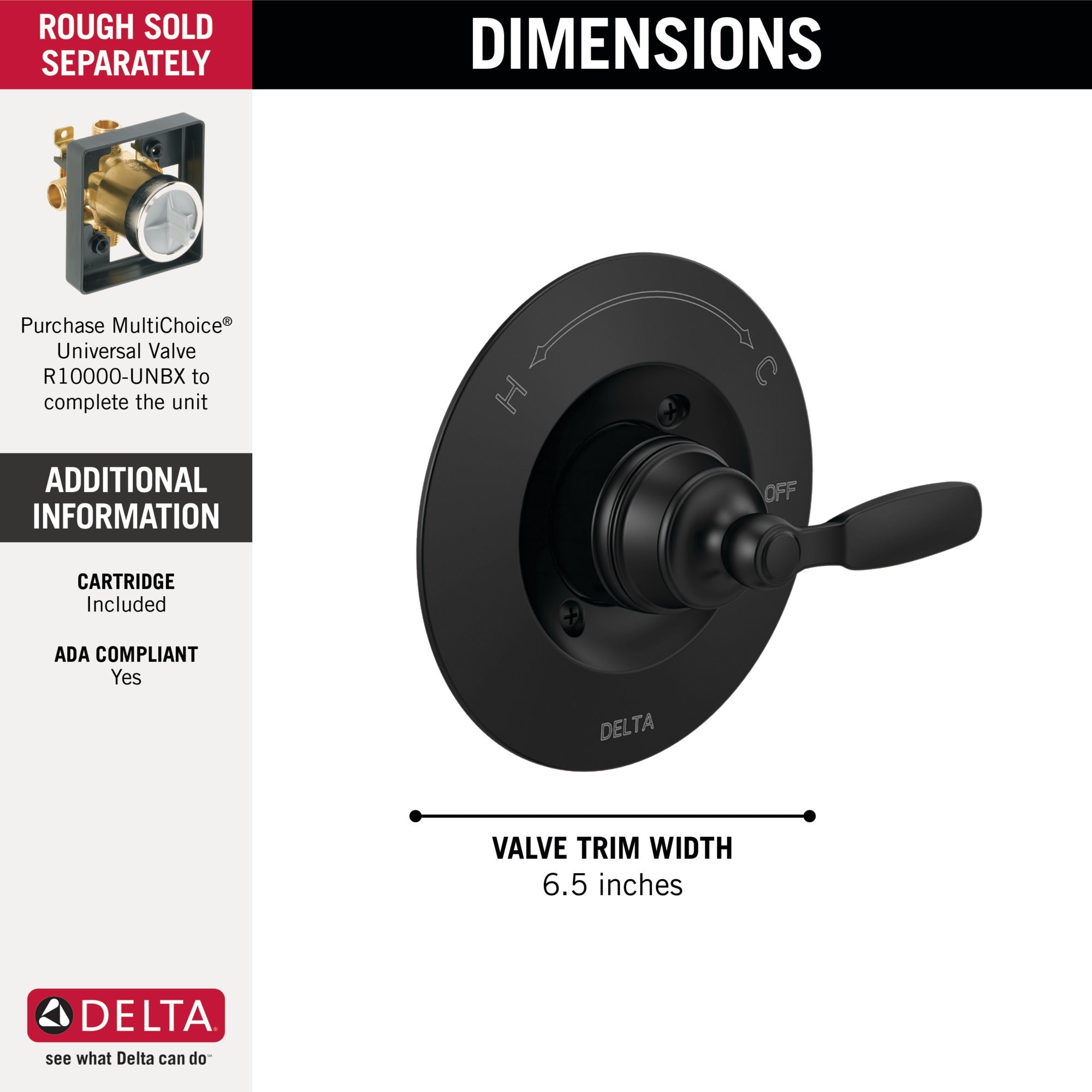 Delta Woodhurst™ Valve Only Trim