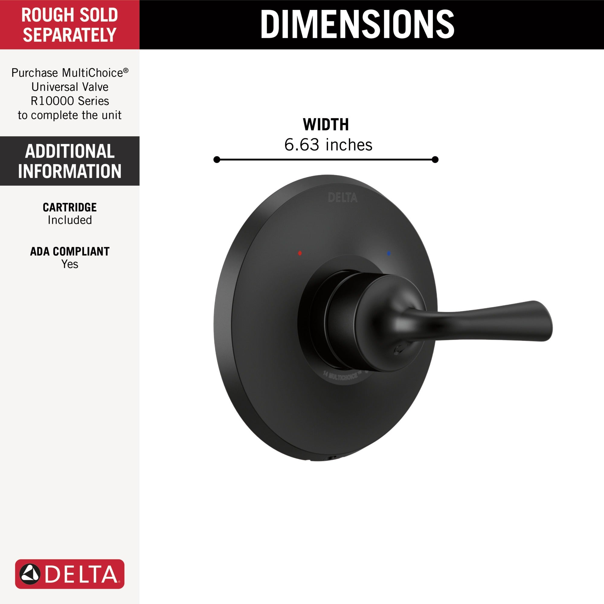 Delta Kayra® Monitor 14 Series Valve Only Trim