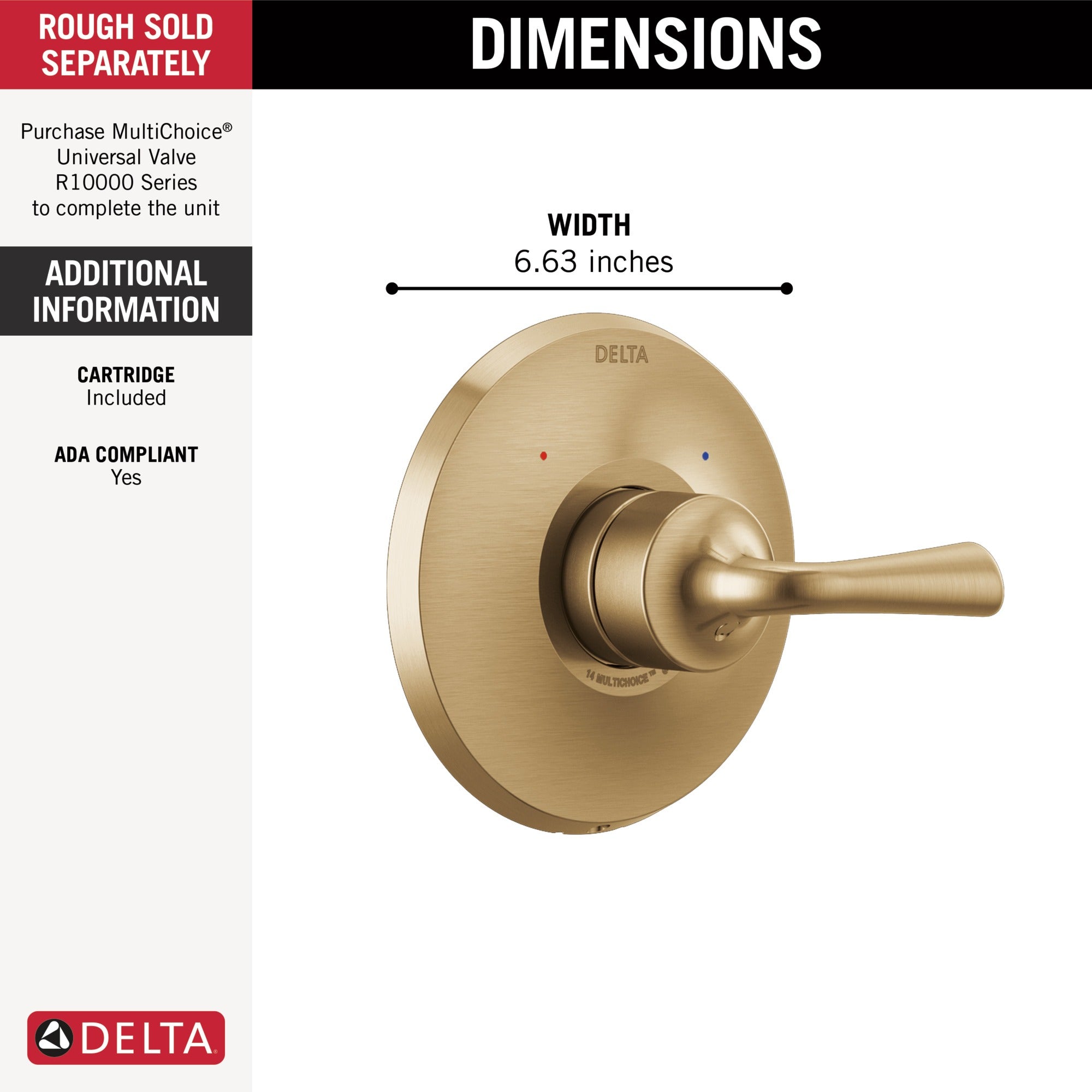 Delta Kayra® Monitor 14 Series Valve Only Trim