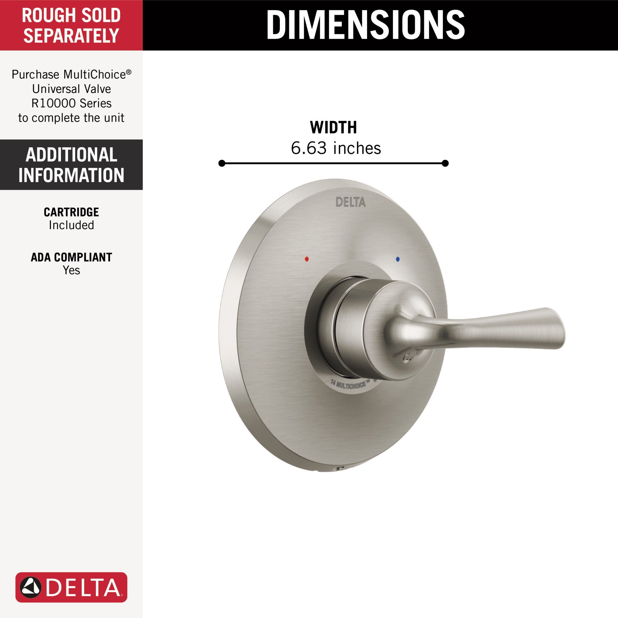 Delta Kayra® Monitor 14 Series Valve Only Trim