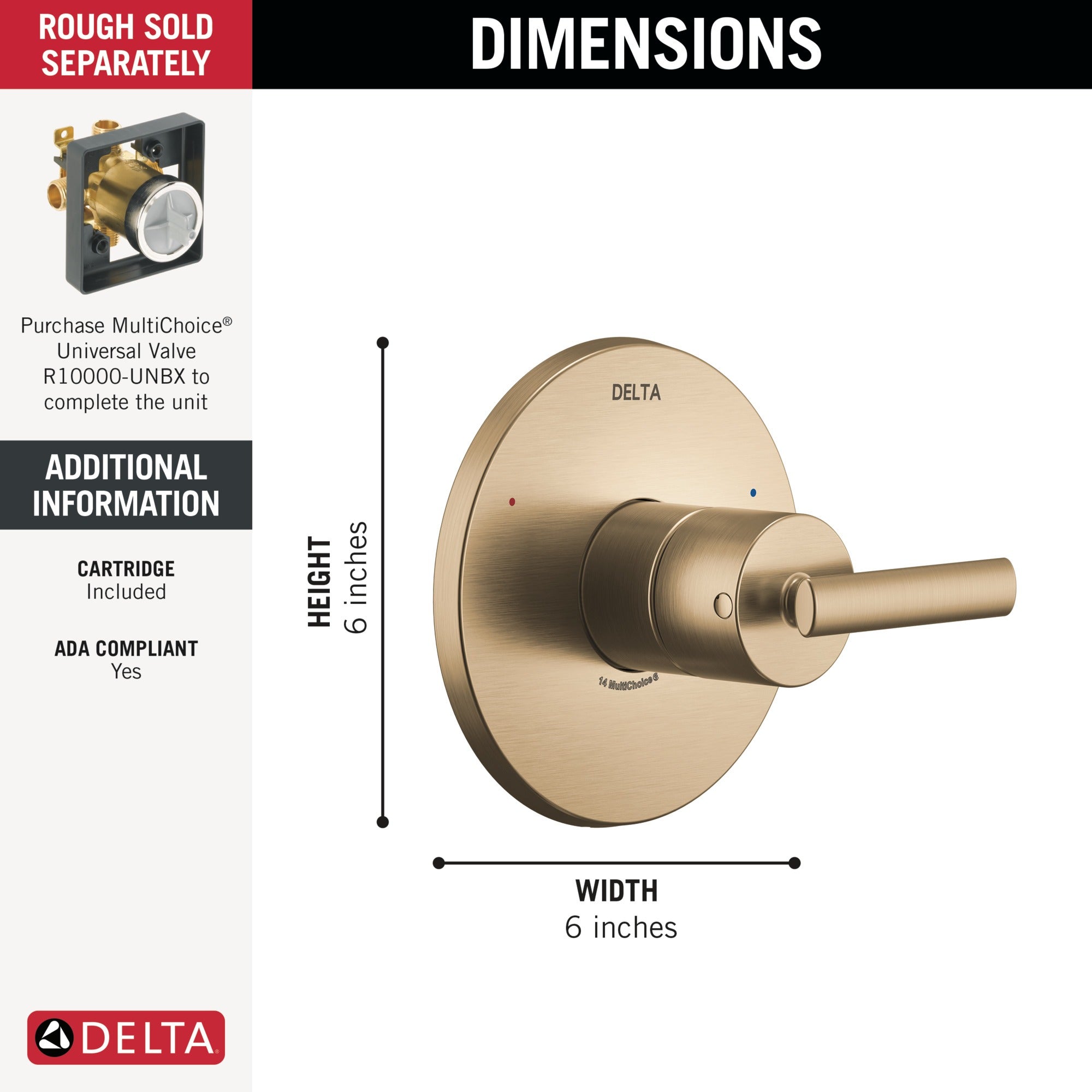 Delta Altado™ Monitor 14 Series Valve Only Trim