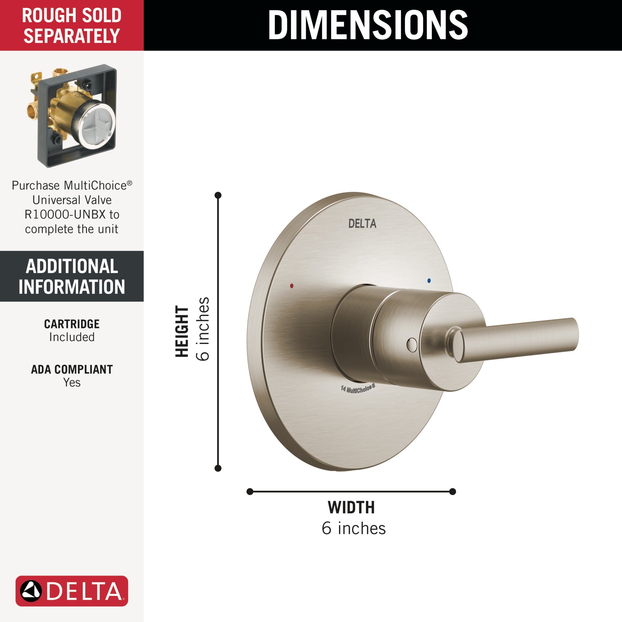 Delta Altado™ Monitor 14 Series Valve Only Trim