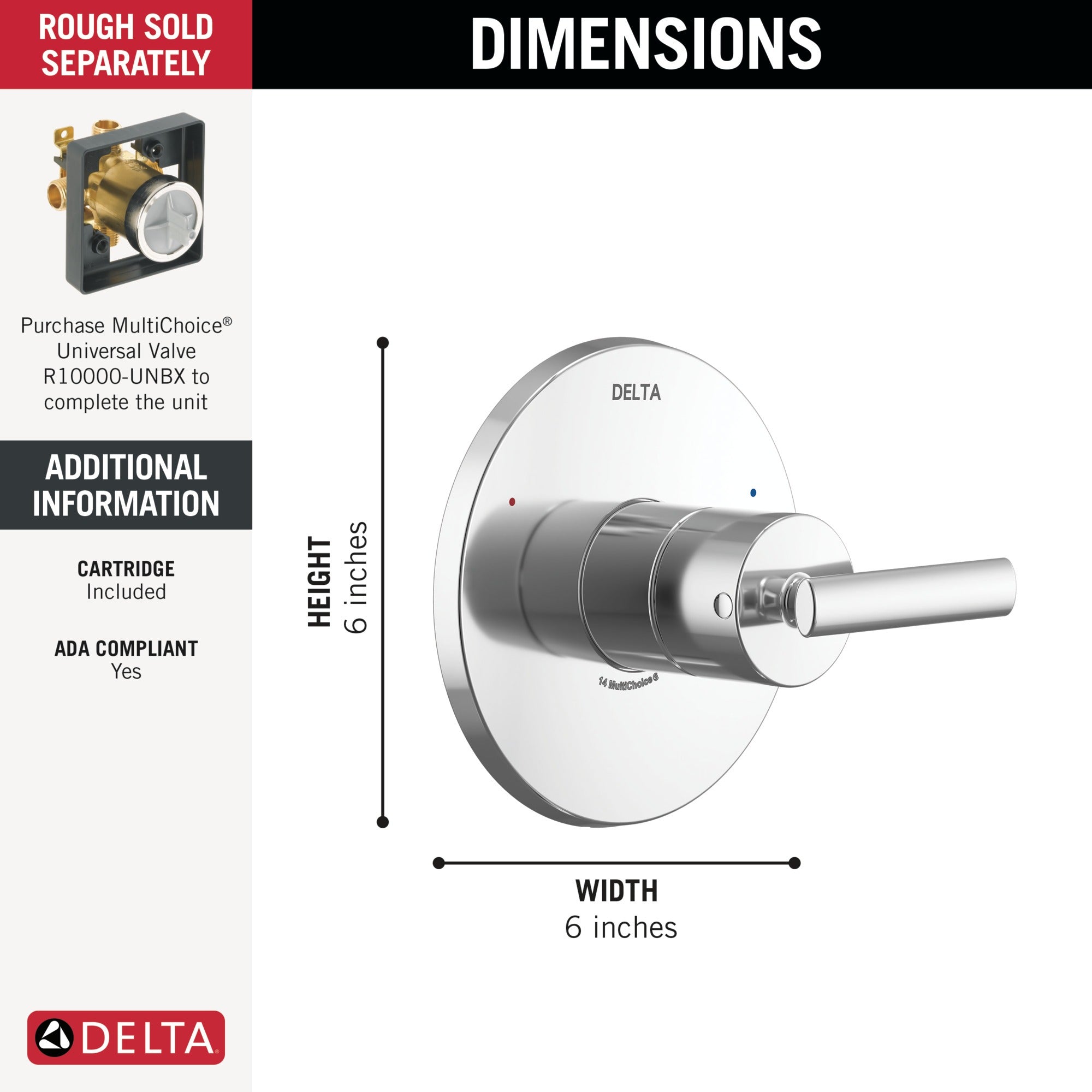 Delta Altado™ Monitor 14 Series Valve Only Trim
