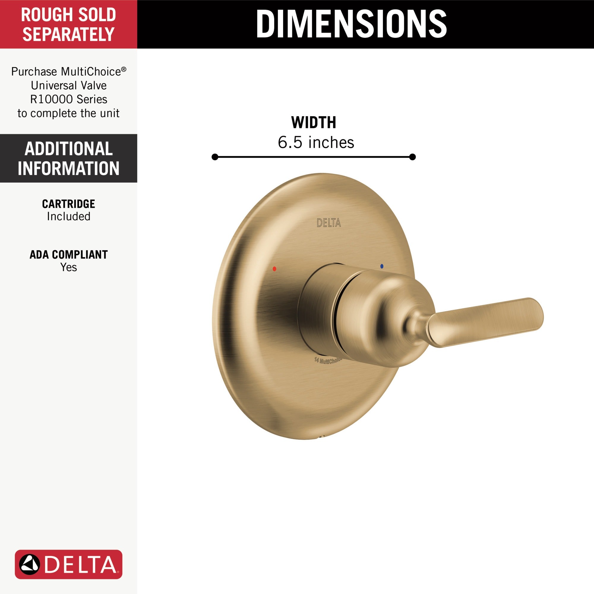 Delta Bonacci™ 14 Series Valve Only Trim