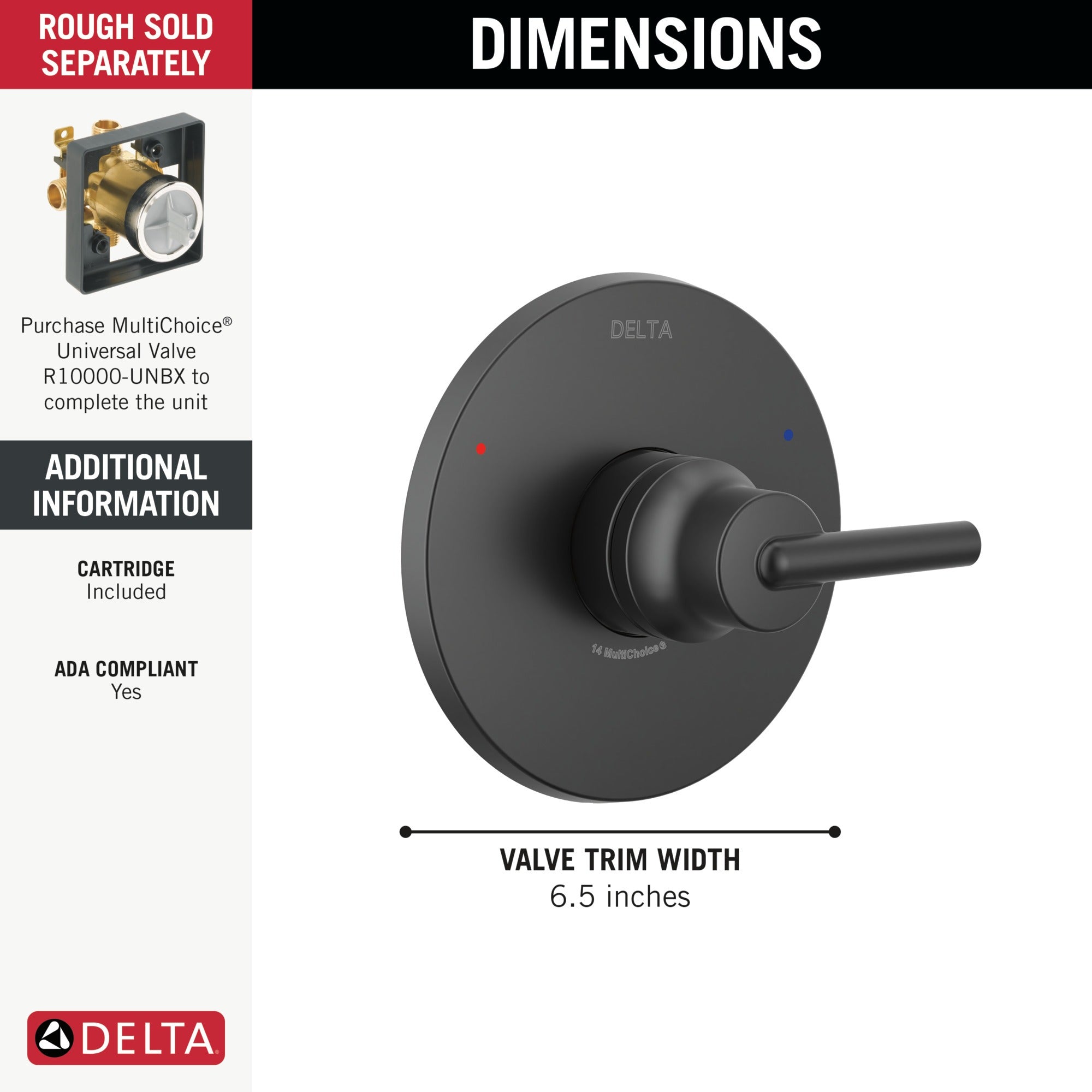 Delta Trinsic® Monitor 14 Series Valve Only Trim
