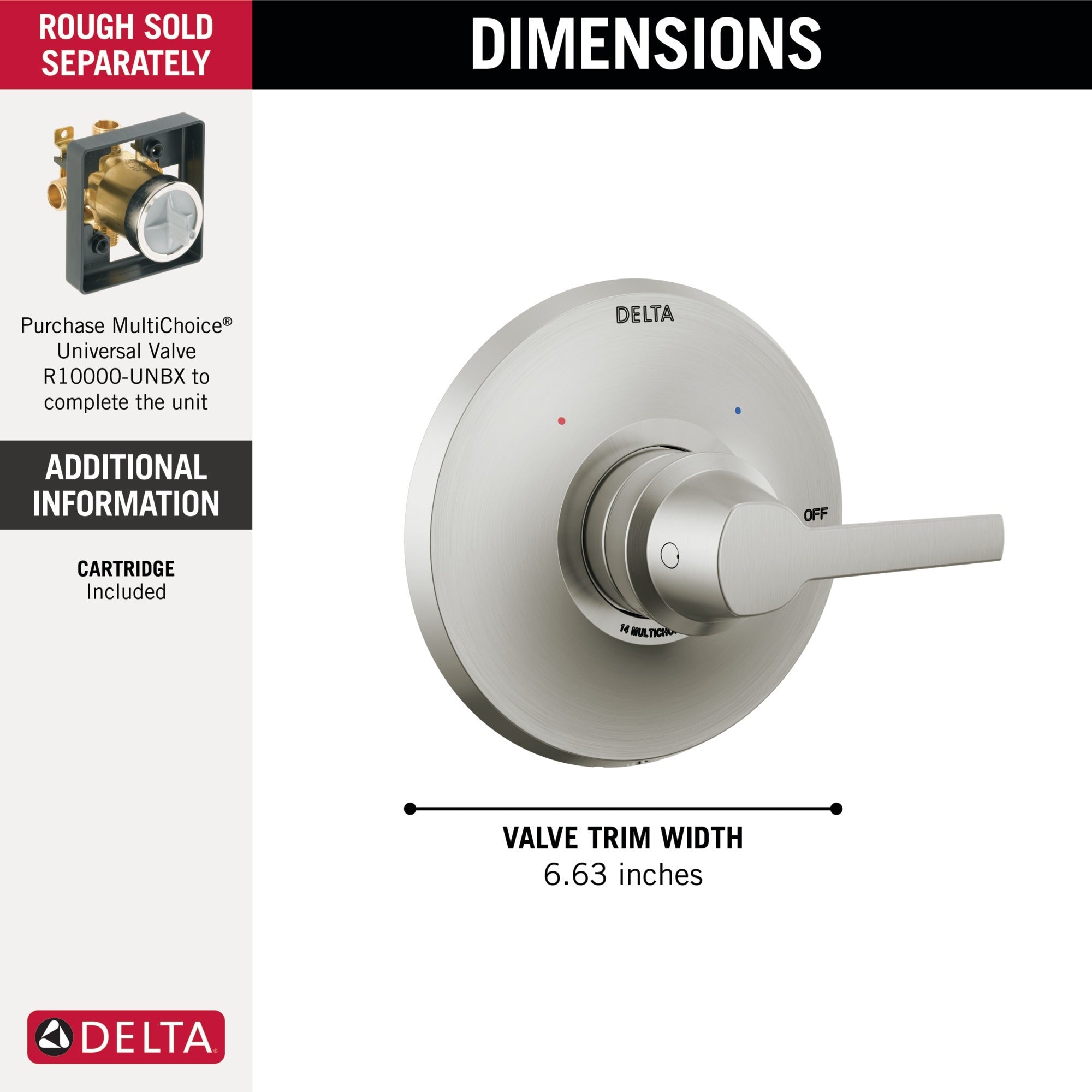 Delta Galeon™ 14 Series Valve Only Trim