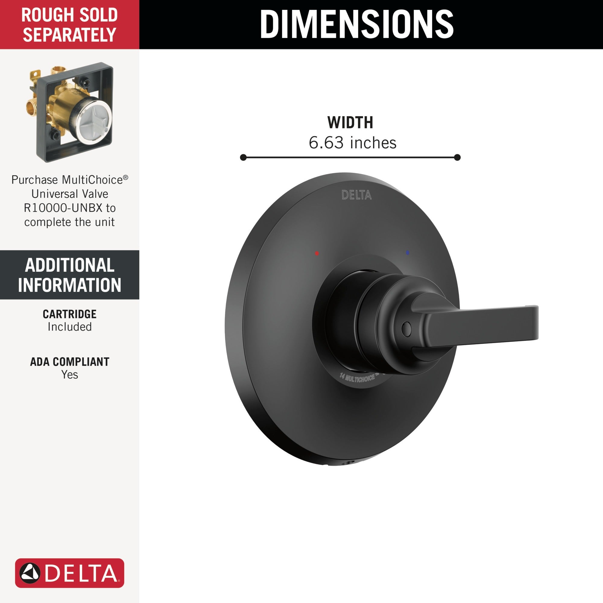 Delta Tetra™ 14 Series Valve Only Trim