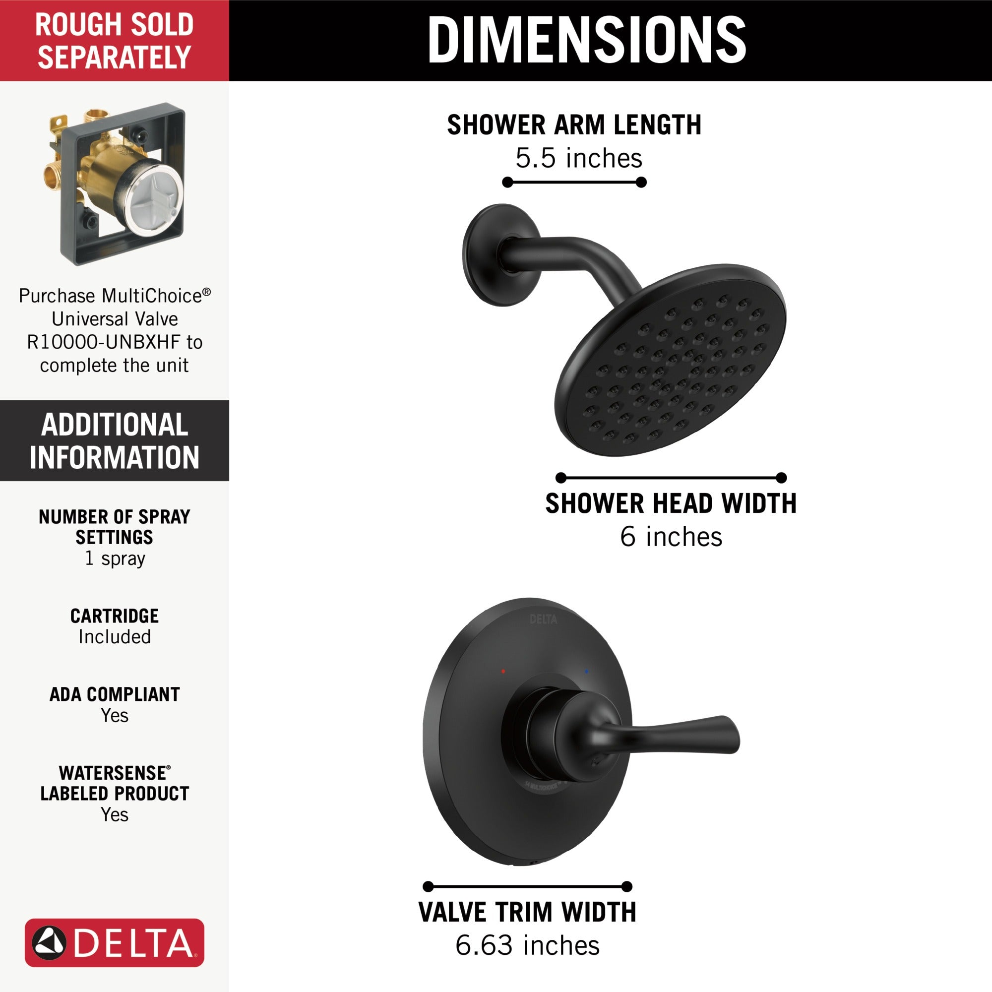 Delta Kayra® Monitor 14 Series Shower Trim