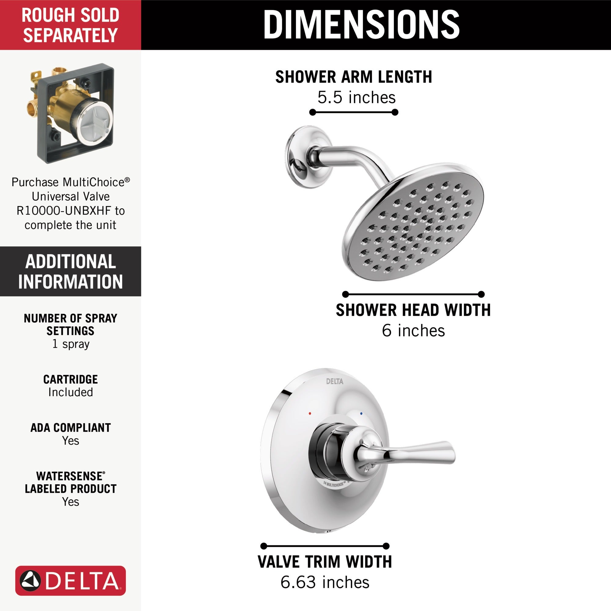 Delta Kayra® Monitor 14 Series Shower Trim
