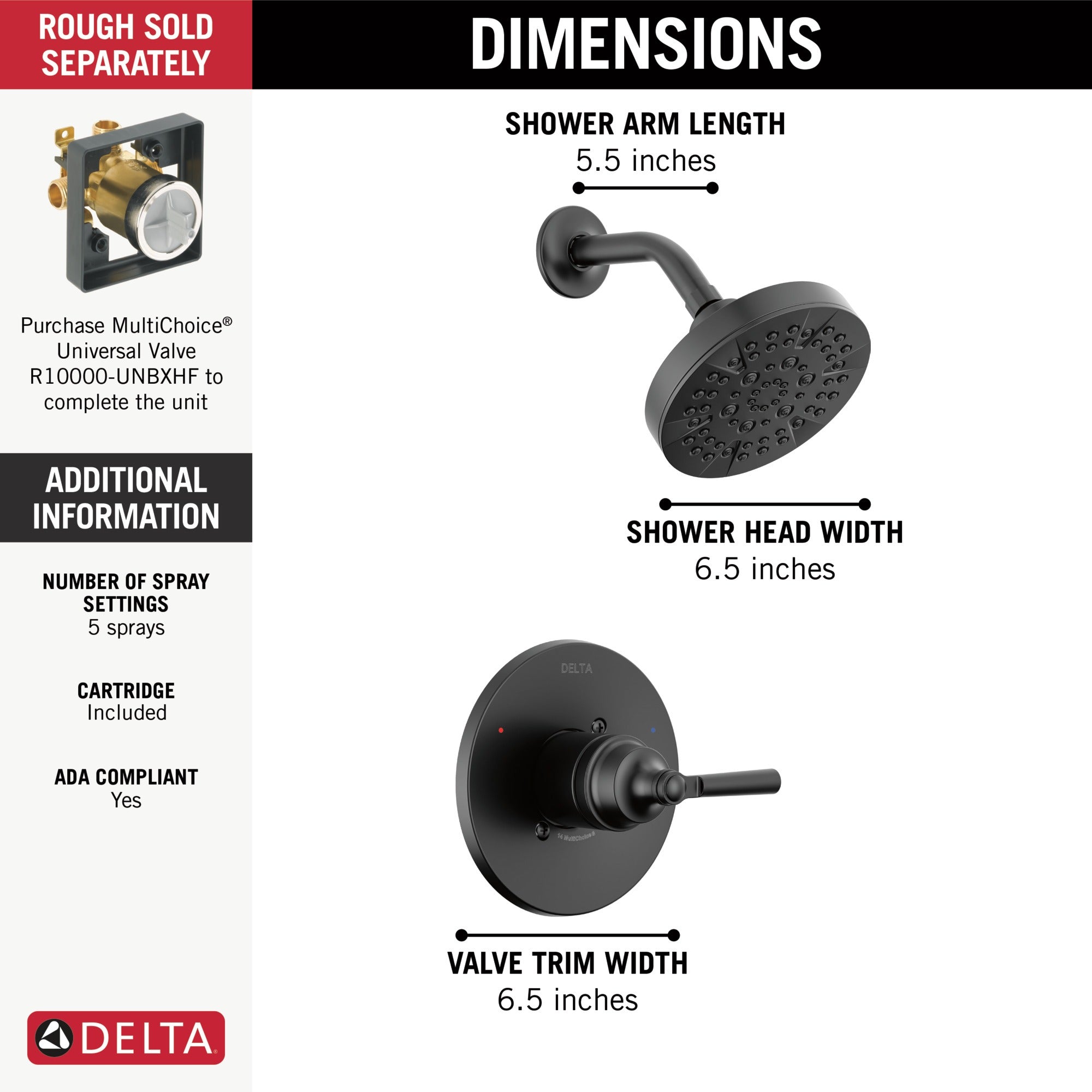 Delta Saylor® Monitor® 14 Series Shower Trim