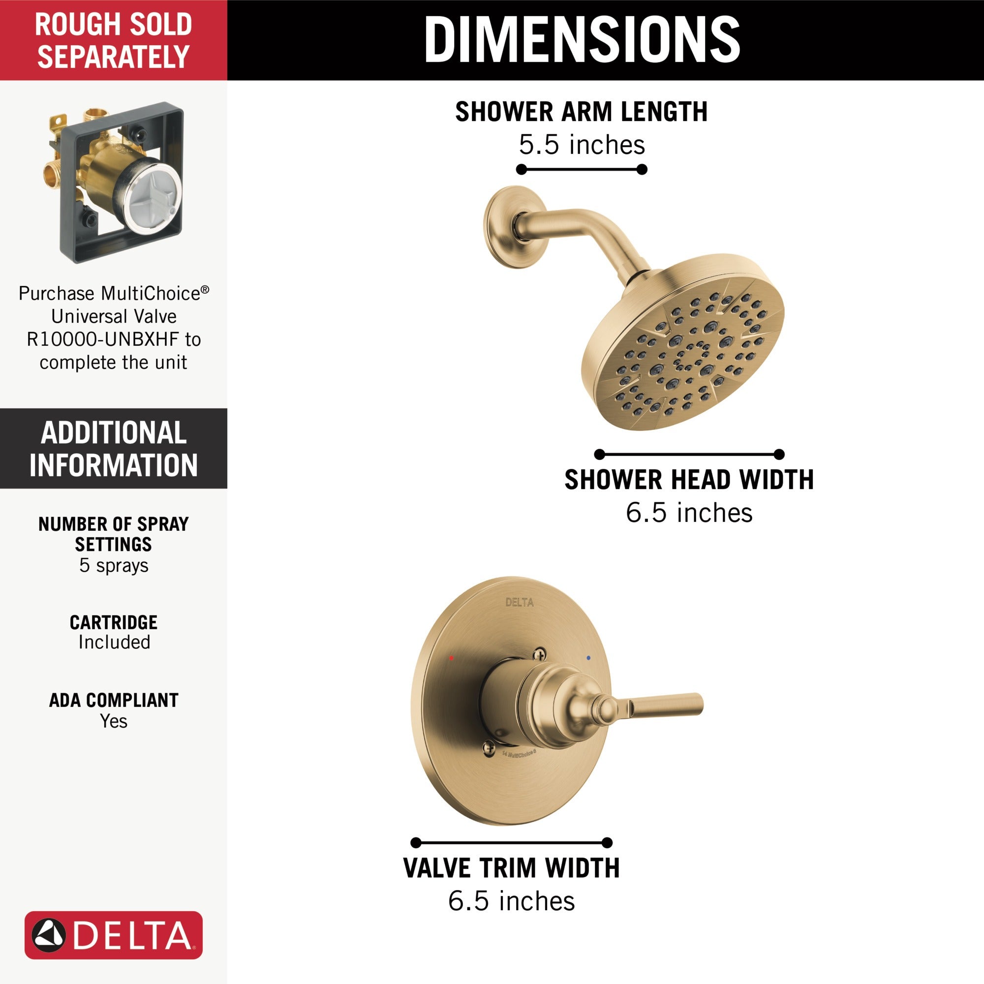 Delta Saylor® Monitor® 14 Series Shower Trim