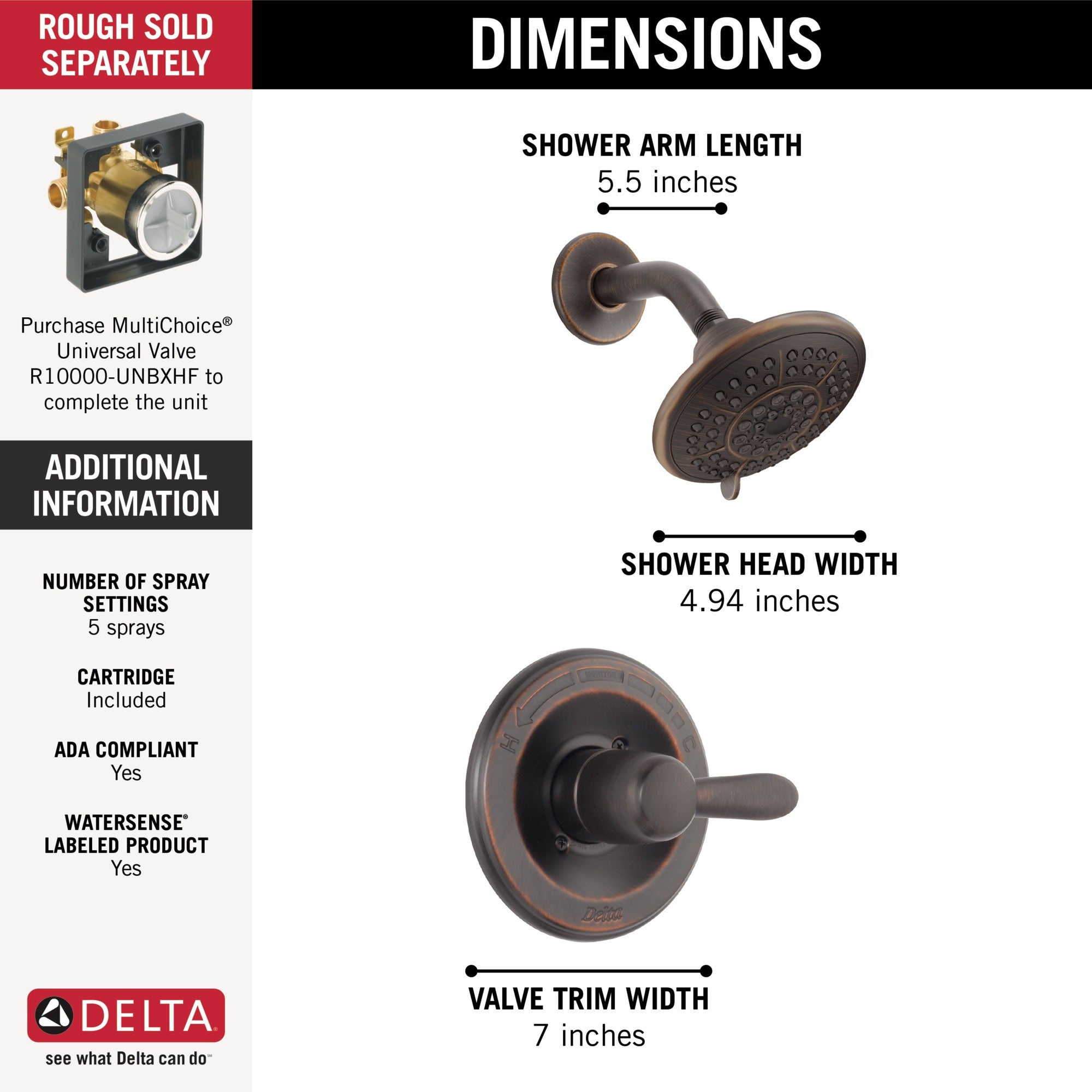 Delta Lahara® Monitor® 14 Series Shower Trim