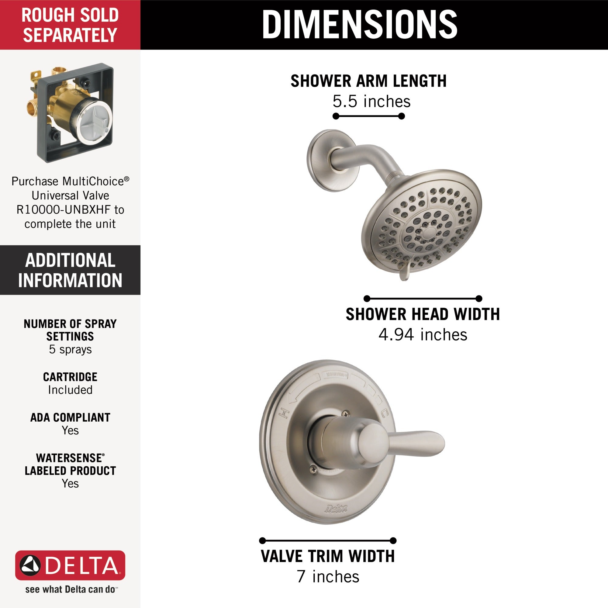 Delta Lahara® Monitor® 14 Series Shower Trim
