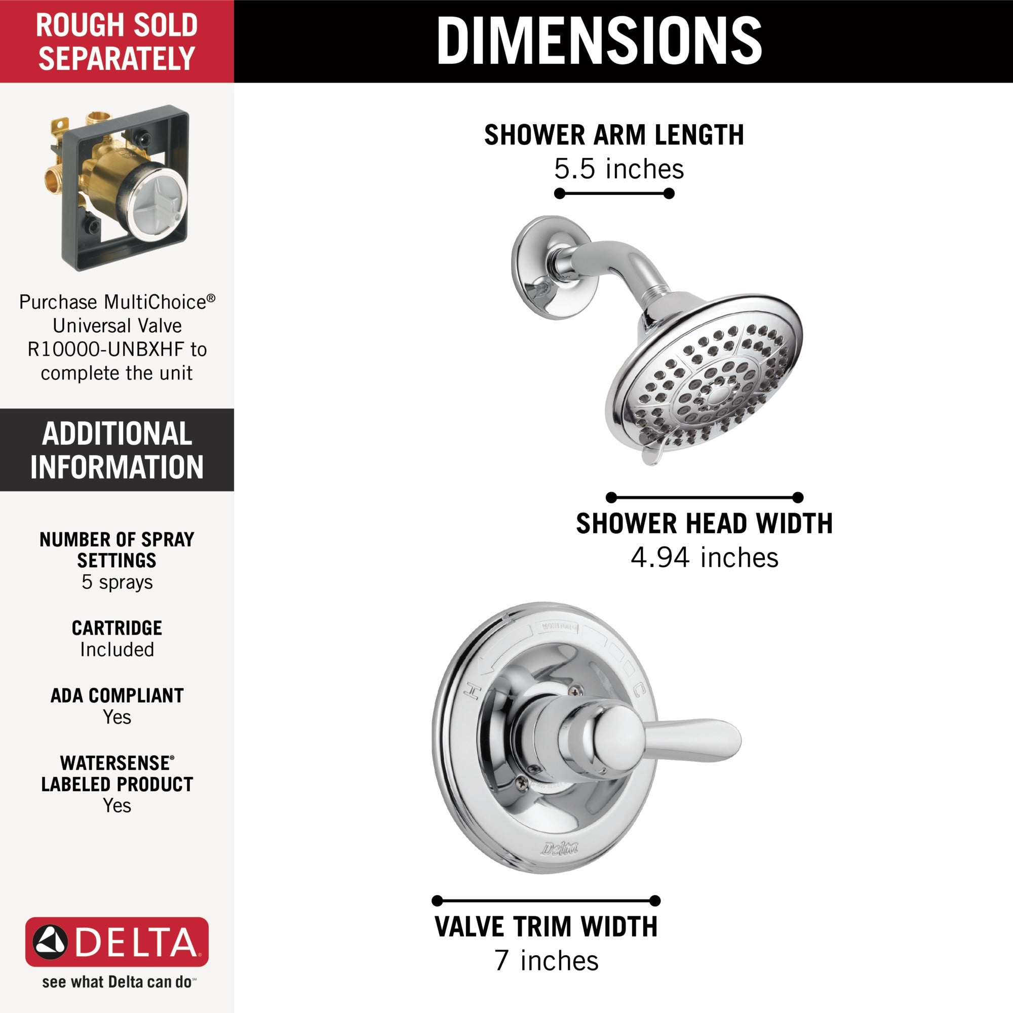 Delta Lahara® Monitor® 14 Series Shower Trim