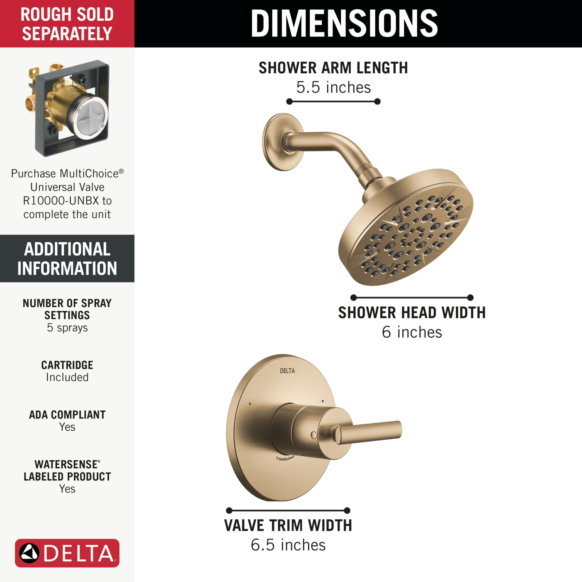 Delta Altado™ Monitor 14 Series Shower Trim