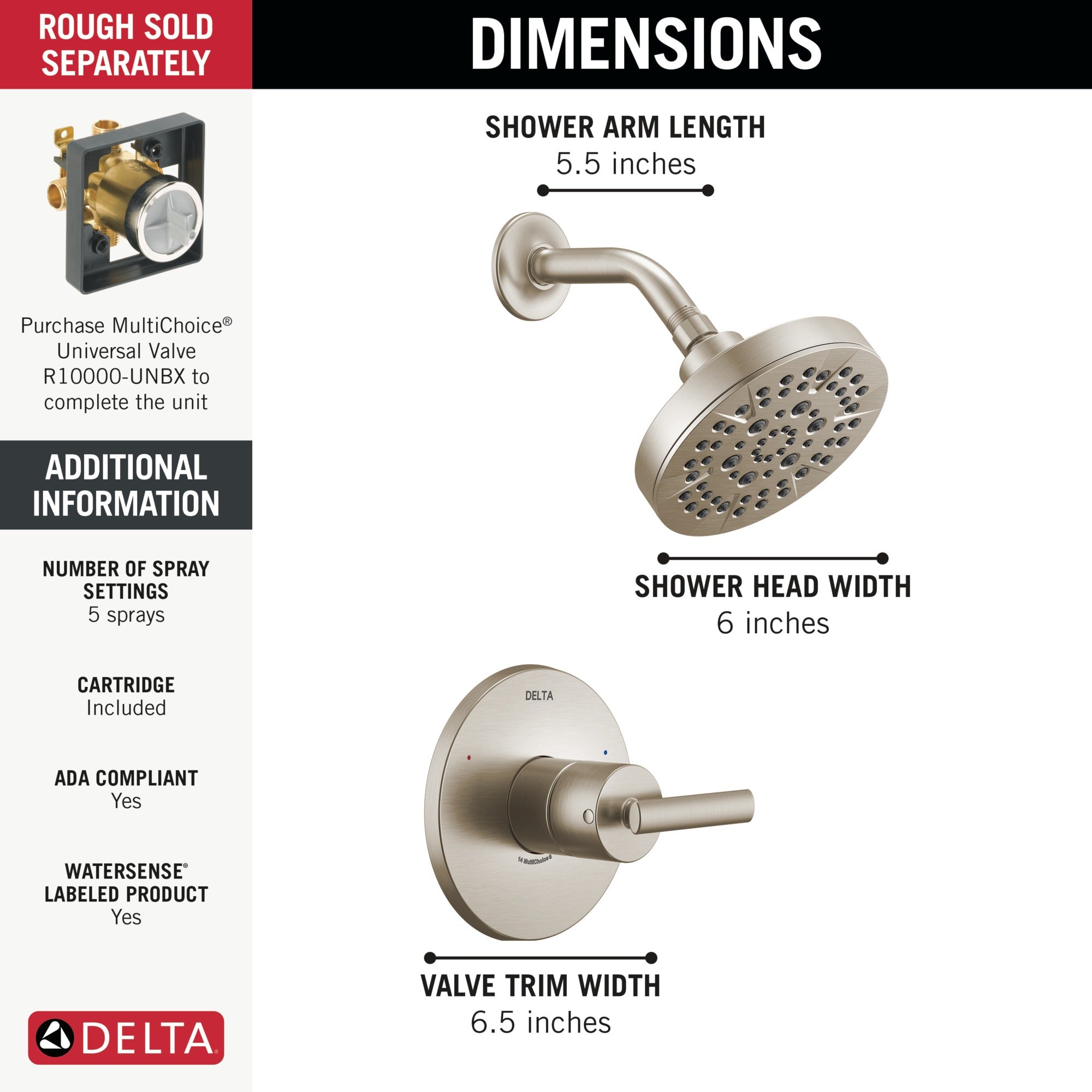 Delta Altado™ Monitor 14 Series Shower Trim