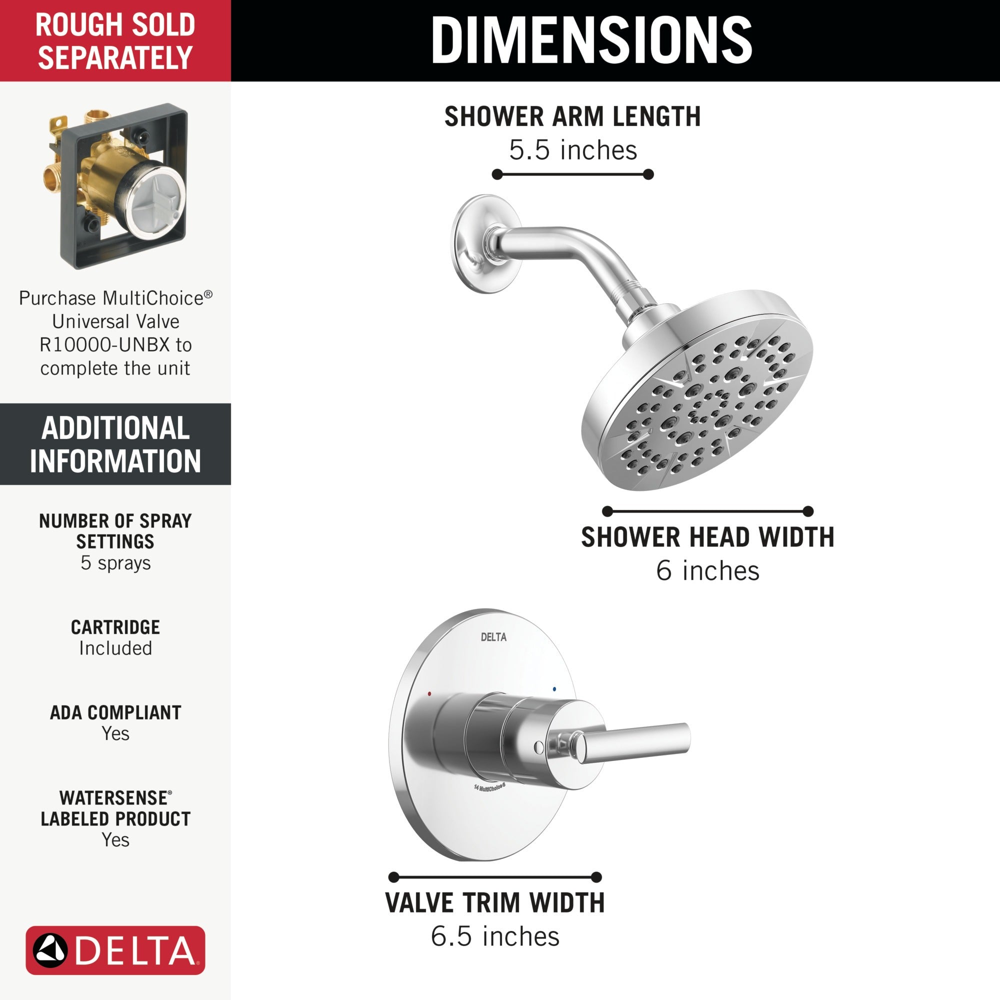 Delta Altado™ Monitor 14 Series Shower Trim