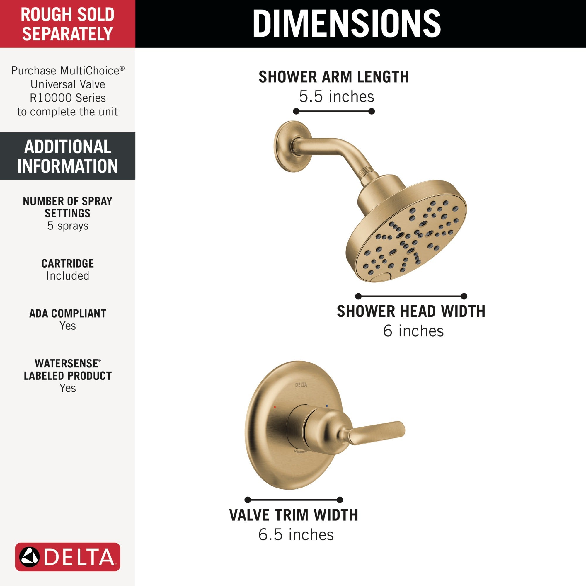Delta Bonacci™ 14 Series Shower Trim