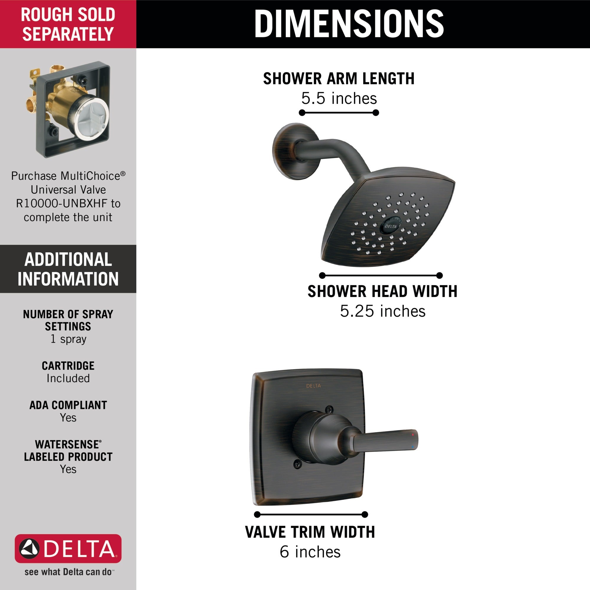 Delta Ashlyn® Monitor® 14 Series Shower Trim